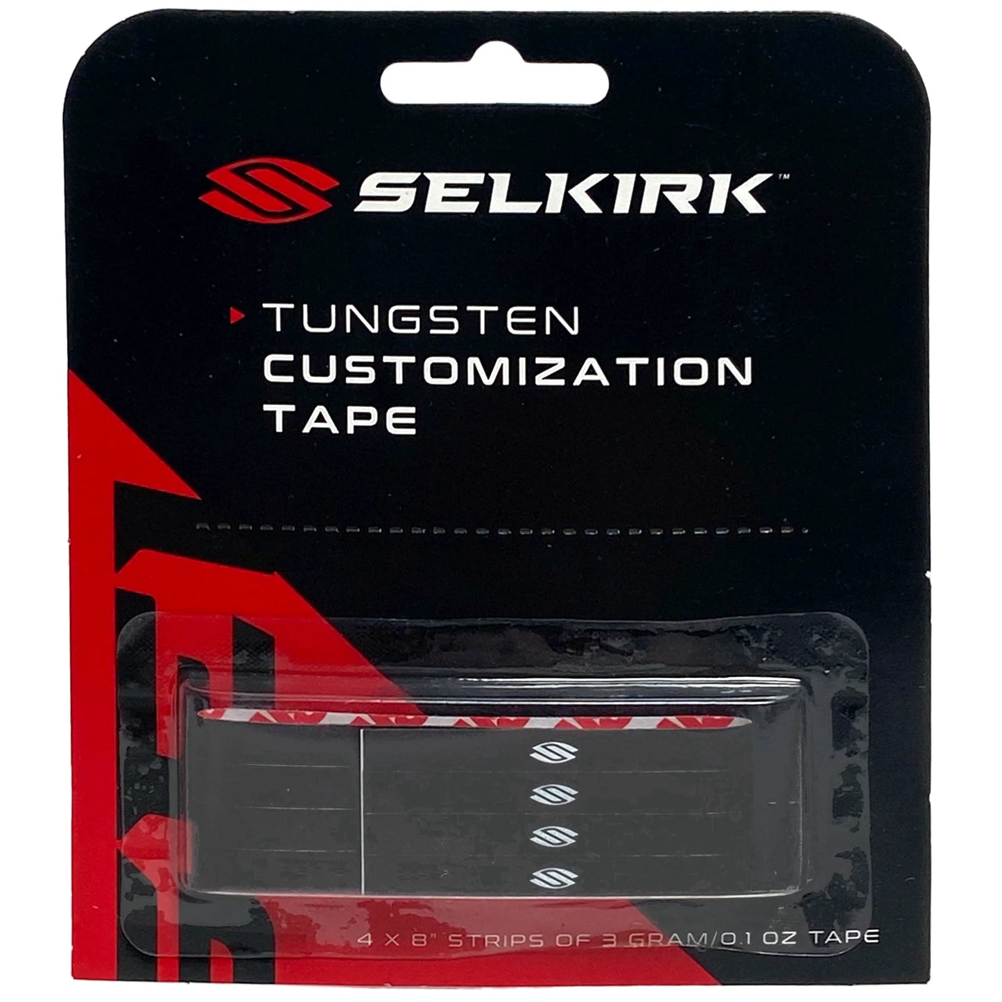 Selkirk Sport Tungsten Tape - Four 8" Strips of 0.1 oz Tape - Tenniszon