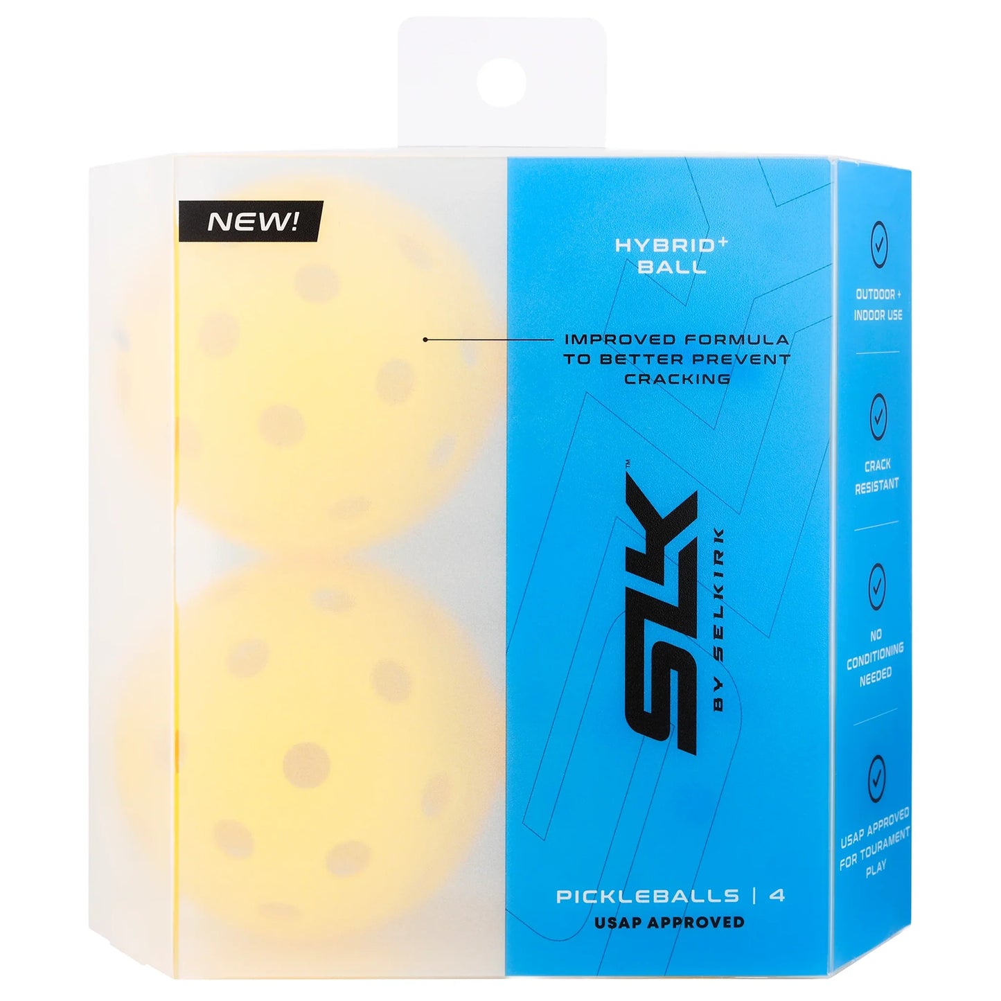 Selkirk Balles de pickleball SLK Hybrid+ (paquet de 4)