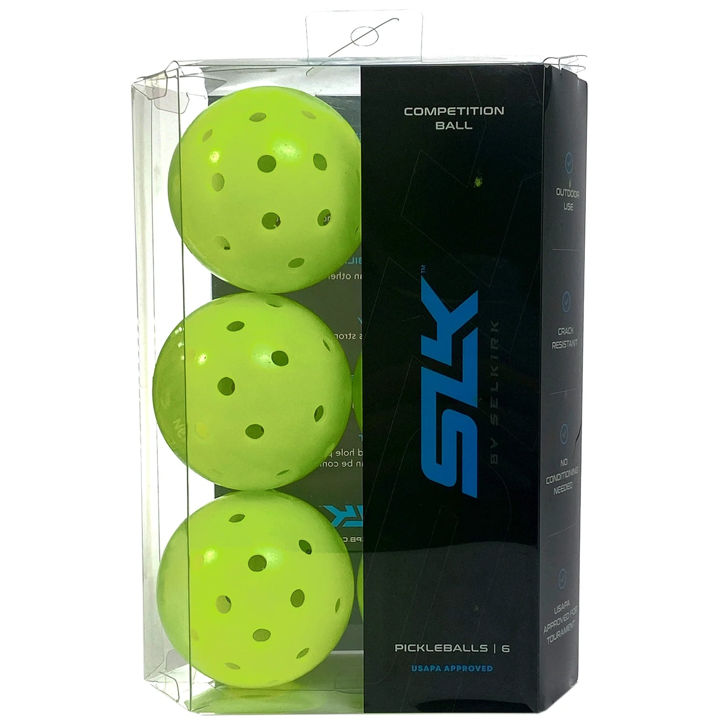 Selkirk Balles de pickleball SLK Competition pour Extérieur (paquet de 6)