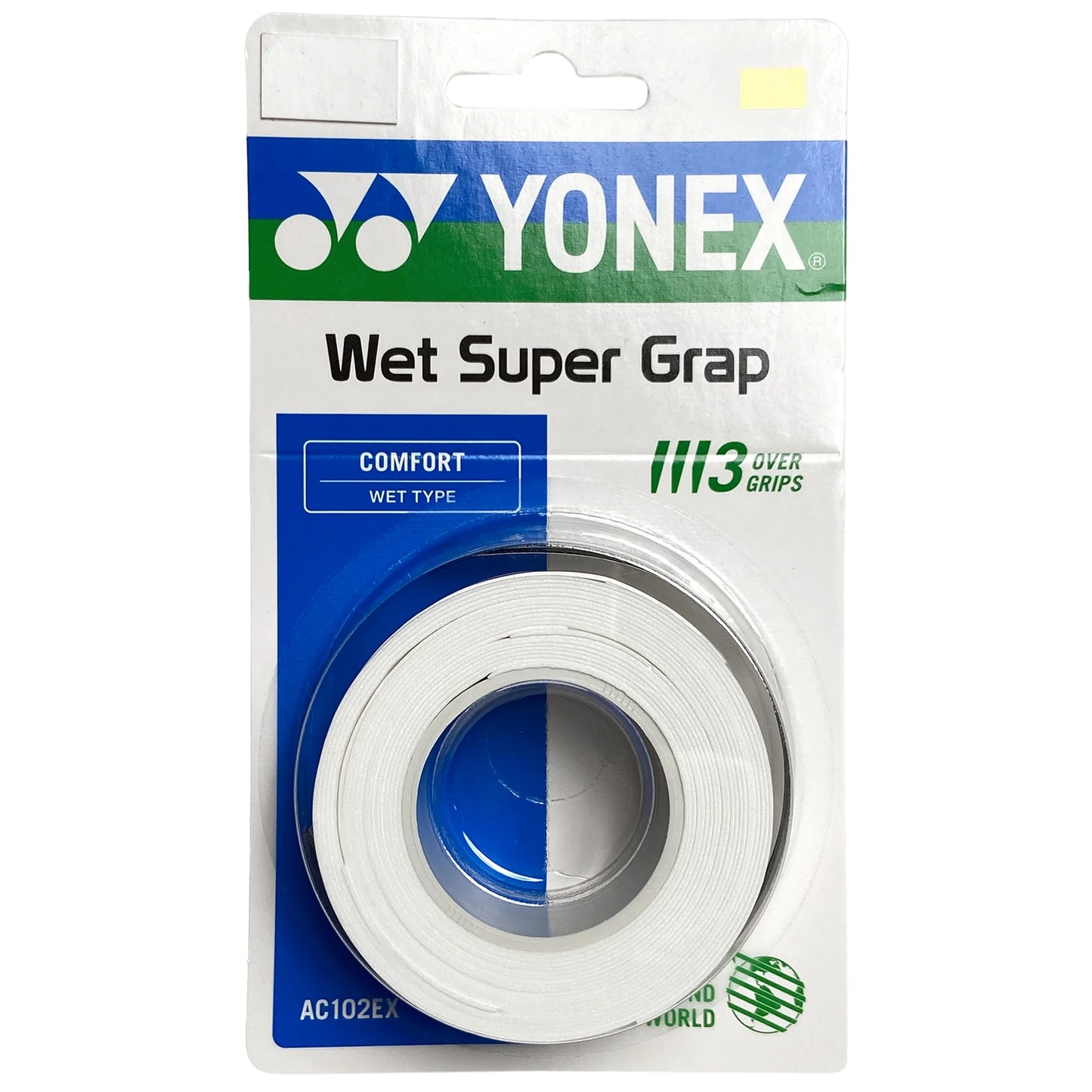 Yonex overgrip Wet Super Grap (3) White - Tenniszon