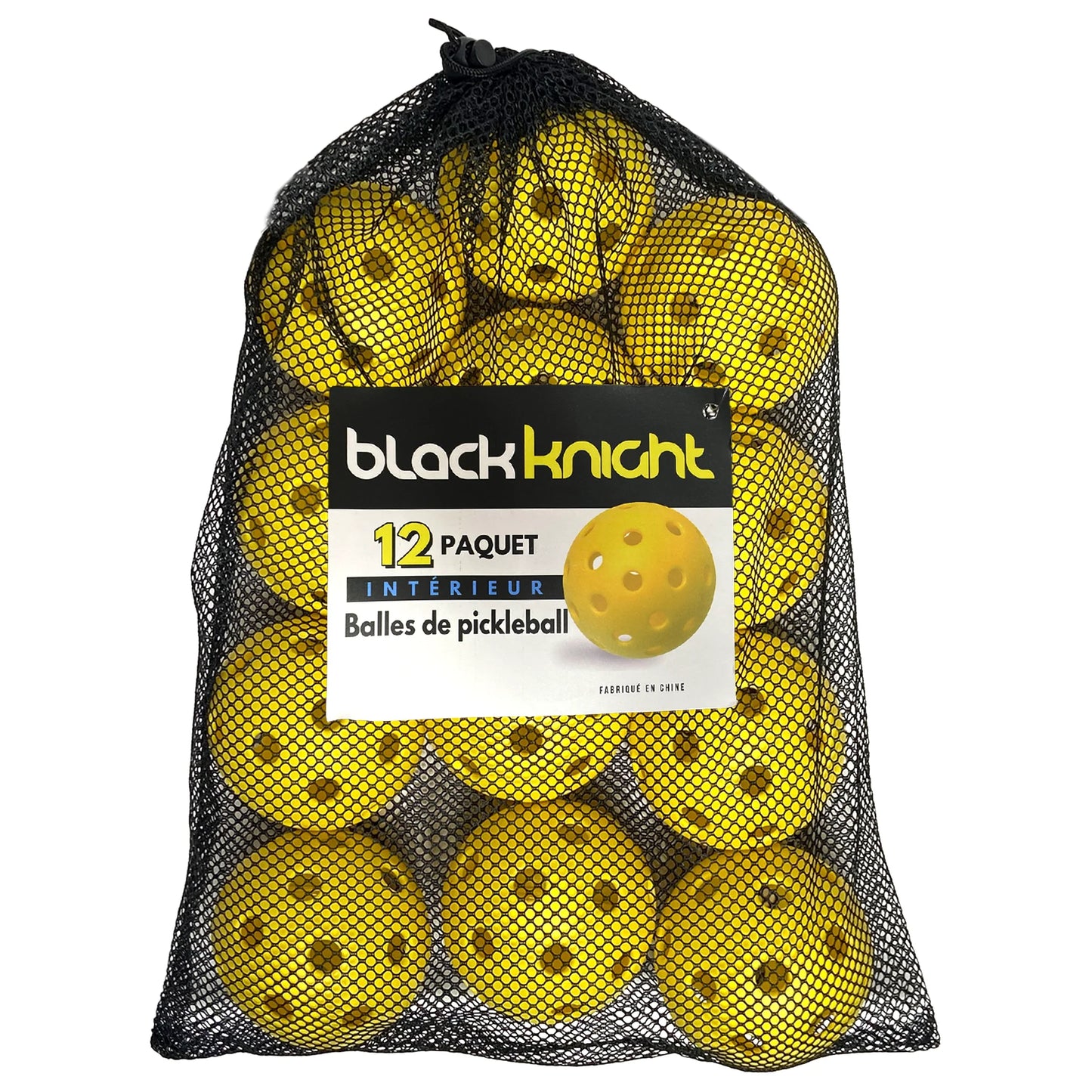 Black Knight Balles de Pickleball Intérieur (Pqt de 12)