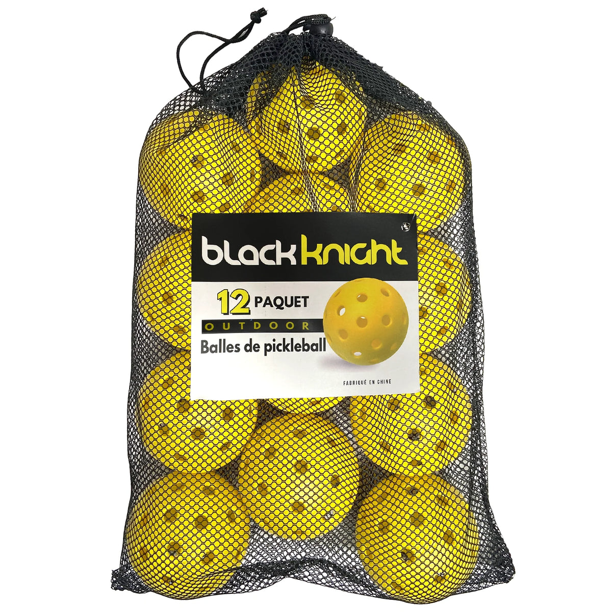 Black Knight Outdoor Pickleballs (Pkg of 12) - Tenniszon