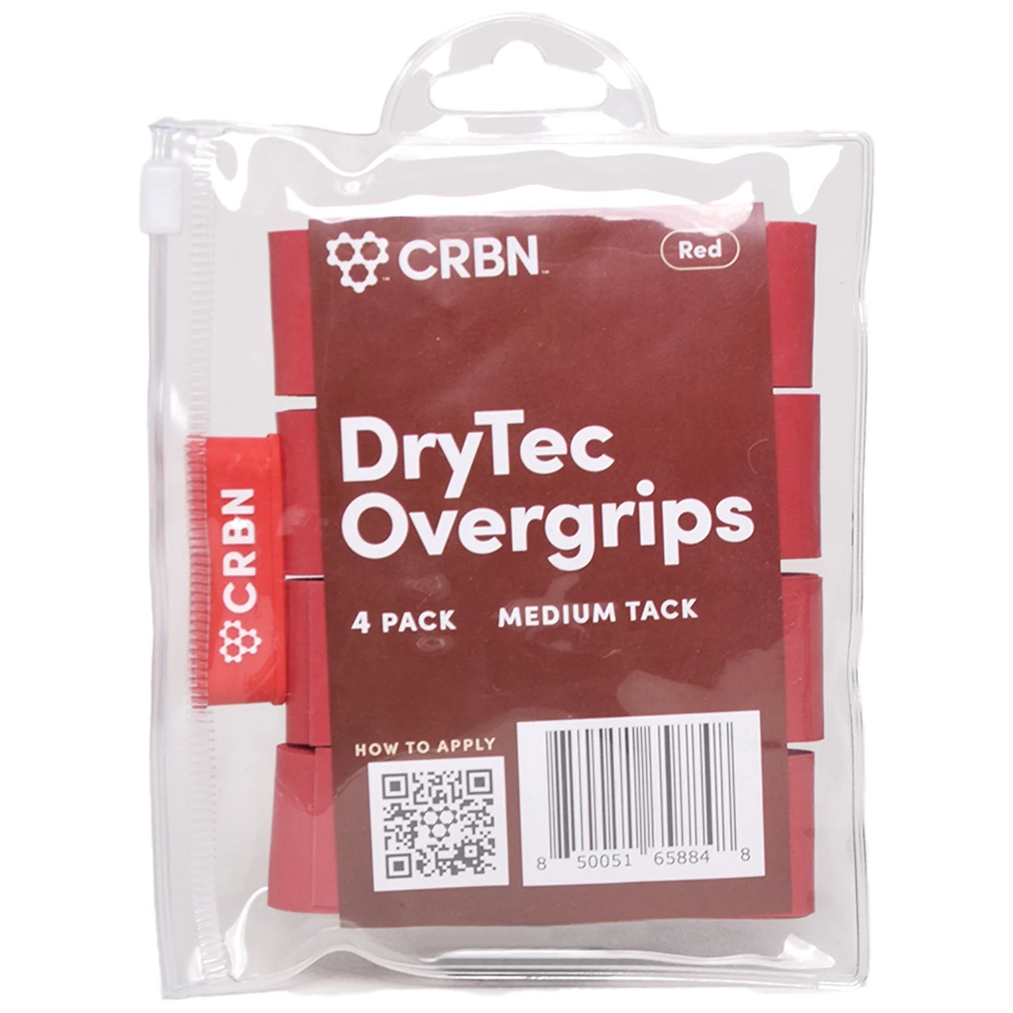 CRBN DryTec™ Overgrips Medium – Paquet de 4 – Rouge