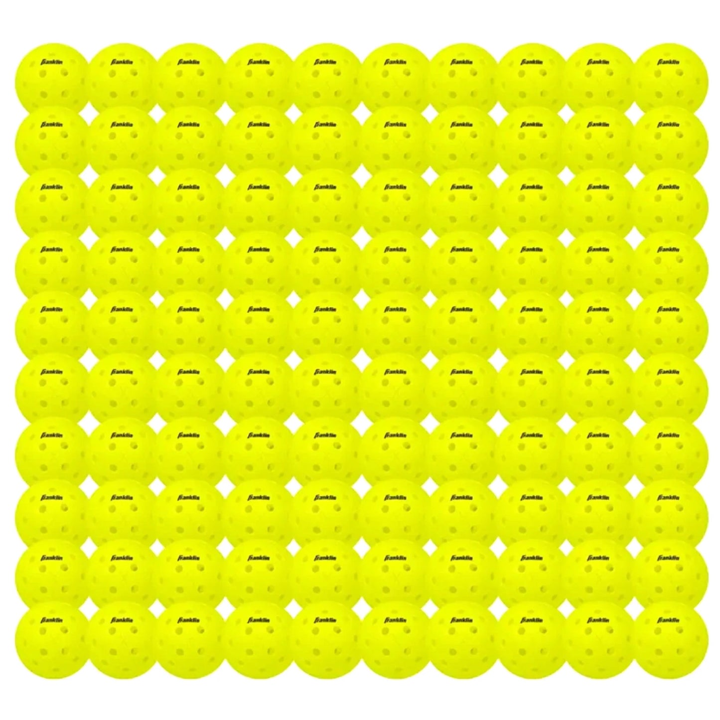 Franklin Pickleball X-40 Outdoor 100-Pack Box - Optic Yellow
