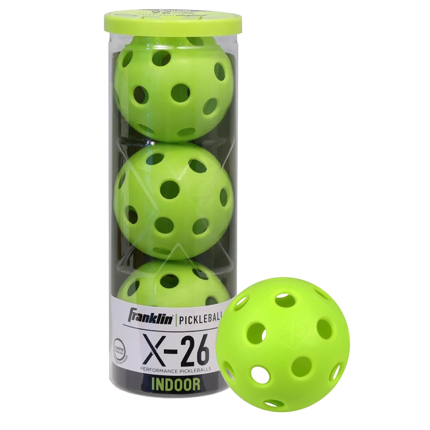 Franklin Pickleball X-26 Indoor (Pkg of 3) - Lime - Tenniszon