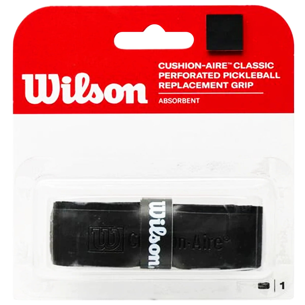 Wilson Pickleball Cushion-Aire Classic Perforated Replacement Grip - Black