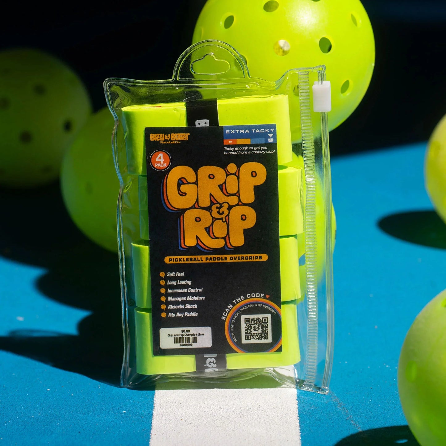 Bread & Butter Grip and Rip Tacky Overgrip - Key Lime