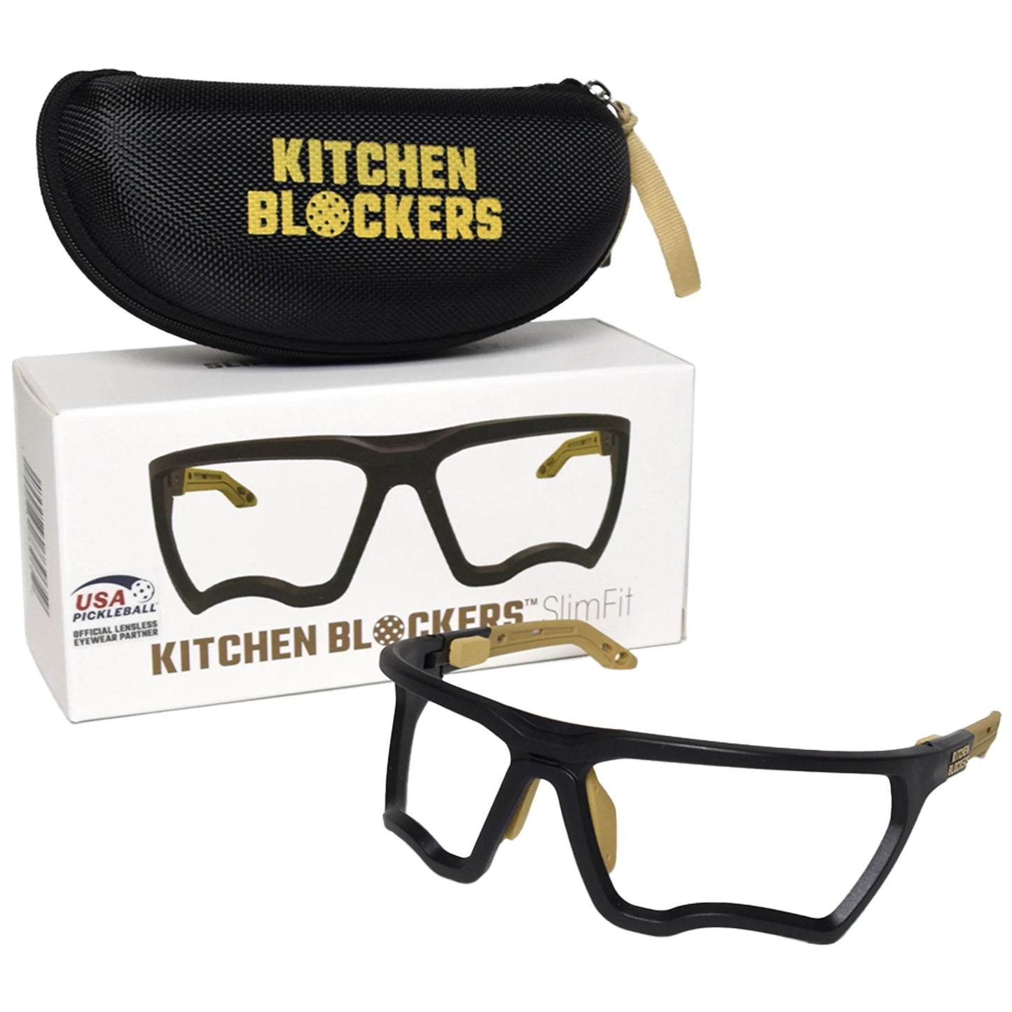 Kitchen Blockers Lunettes de protection sans lentilles - Noir (Coupe Étroite)
