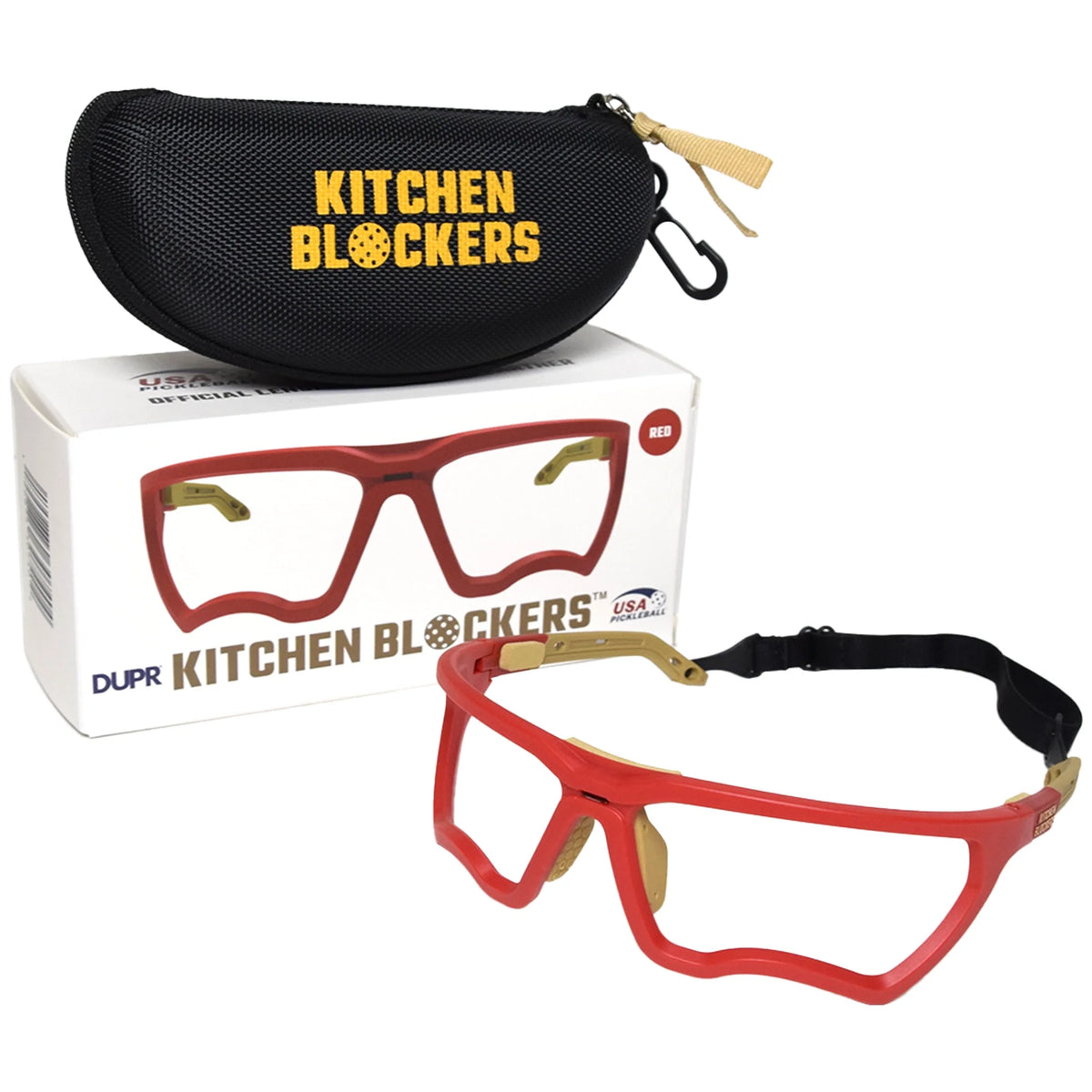 Kitchen Blockers Lunettes de protection sans lentilles - Rouge