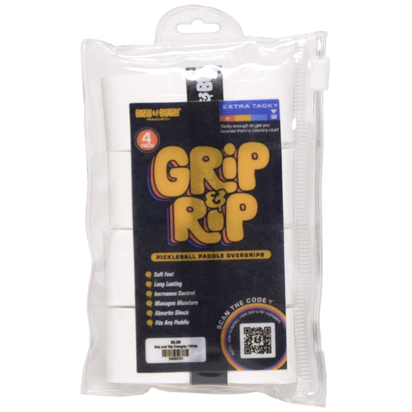Bread & Butter Grip and Rip Tacky Overgrip - White