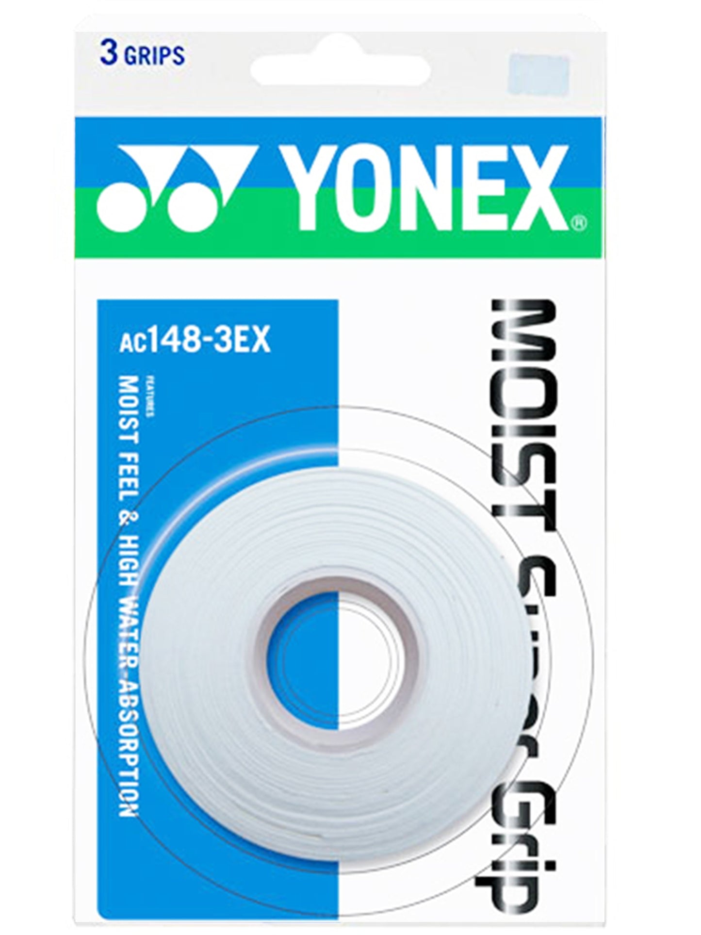 Yonex Moist Super Grip AC148 White - Tenniszon