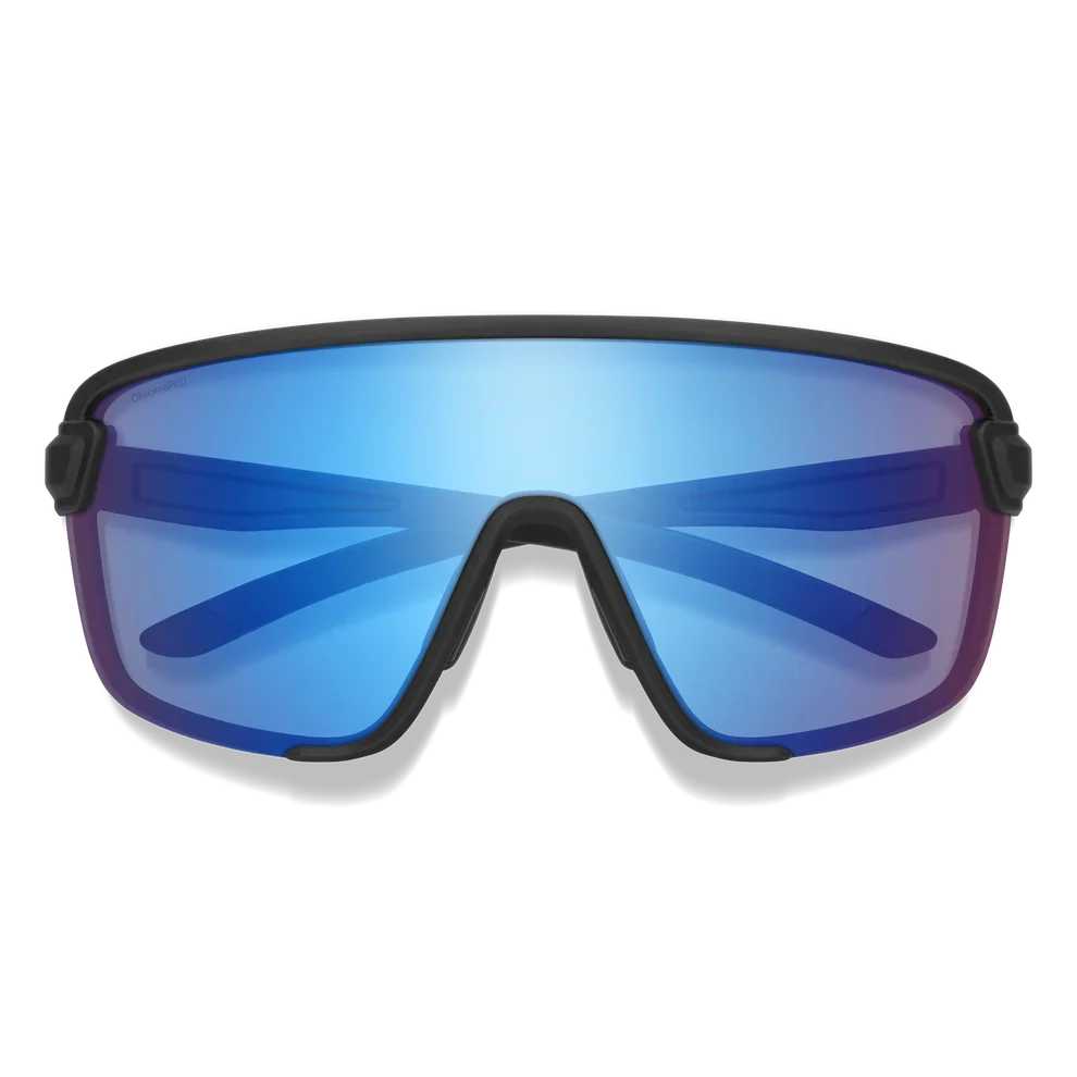 Smith Bobcat Sunglasses (Matte Black/ChromaPop Low Light Rose Blue Mirror)