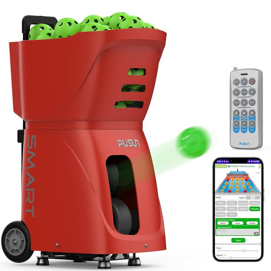 Pusun PP-SMART portable Pickleball launcher - Red