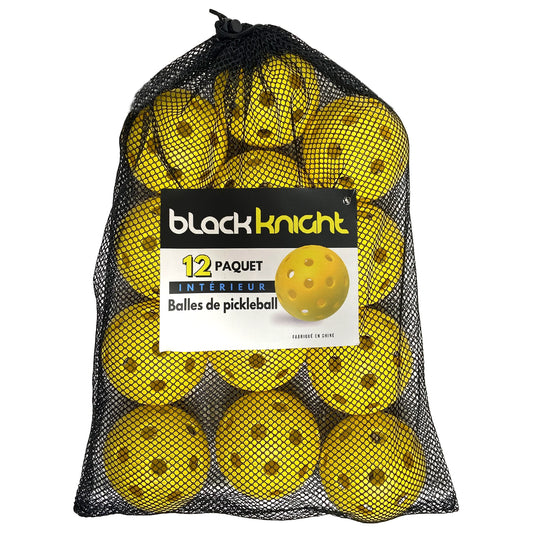 Black Knight Balles de Pickleball Intérieur (Pqt de 12)