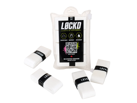 Lockd Performance Overgrips — 4-pack (White)