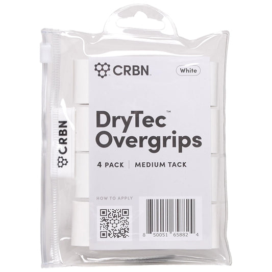 CRBN DryTec™ Overgrips Medium – Paquet de 4 – Blanc