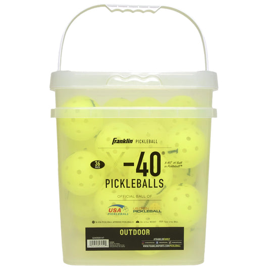 Franklin Pickleball X-40 Outdoor 36-Pack Bucket - Optic Yellow