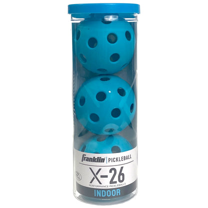 Franklin Pickleball X-26 Intérieur (Pqt de 3) - Bleu