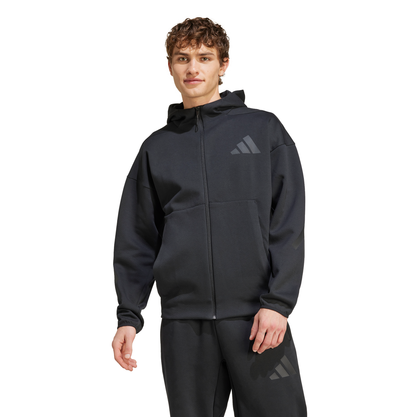 Adidas Men's Z.N.E. Full-Zip Hooded Jacket JE7538 - Black