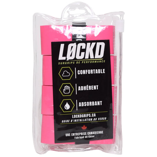 Lockd Performance Overgrips — 4-pack (Pink)