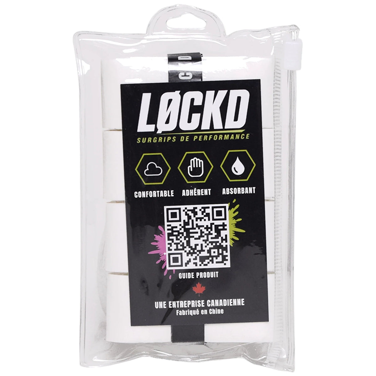 LØCKD Surgrips de performance — Lot de 4 (Blanc)