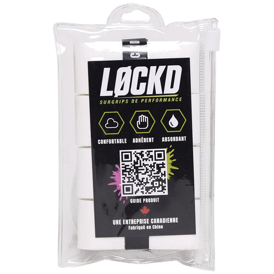 Lockd Performance Overgrips — 4-pack (White)