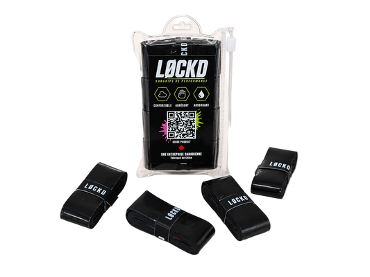 Lockd Performance Overgrips — 4-pack (Black)
