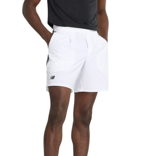 New Balance Short de tournoi pour homme - Blanc