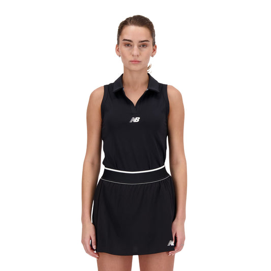 New Balance Camisole de tournoi à col pour femme - Noir