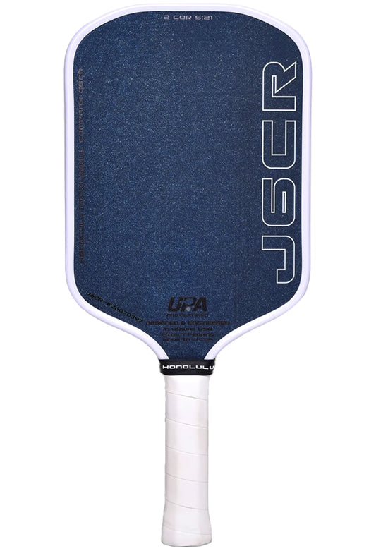 Honolulu J6CR White (Crystal Blue Surface) - Elongated Handle