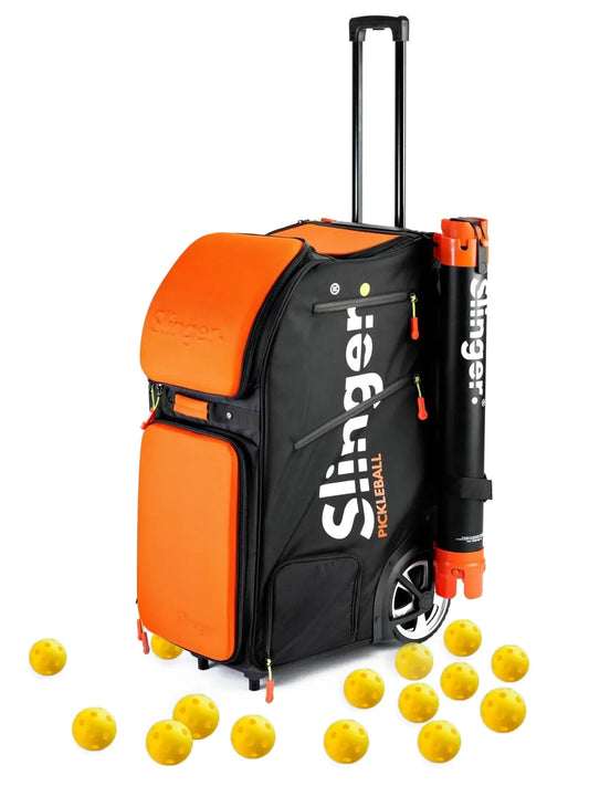 SLINGER BAG portable Pickleball launcher - Slam Pack + 60 Balls