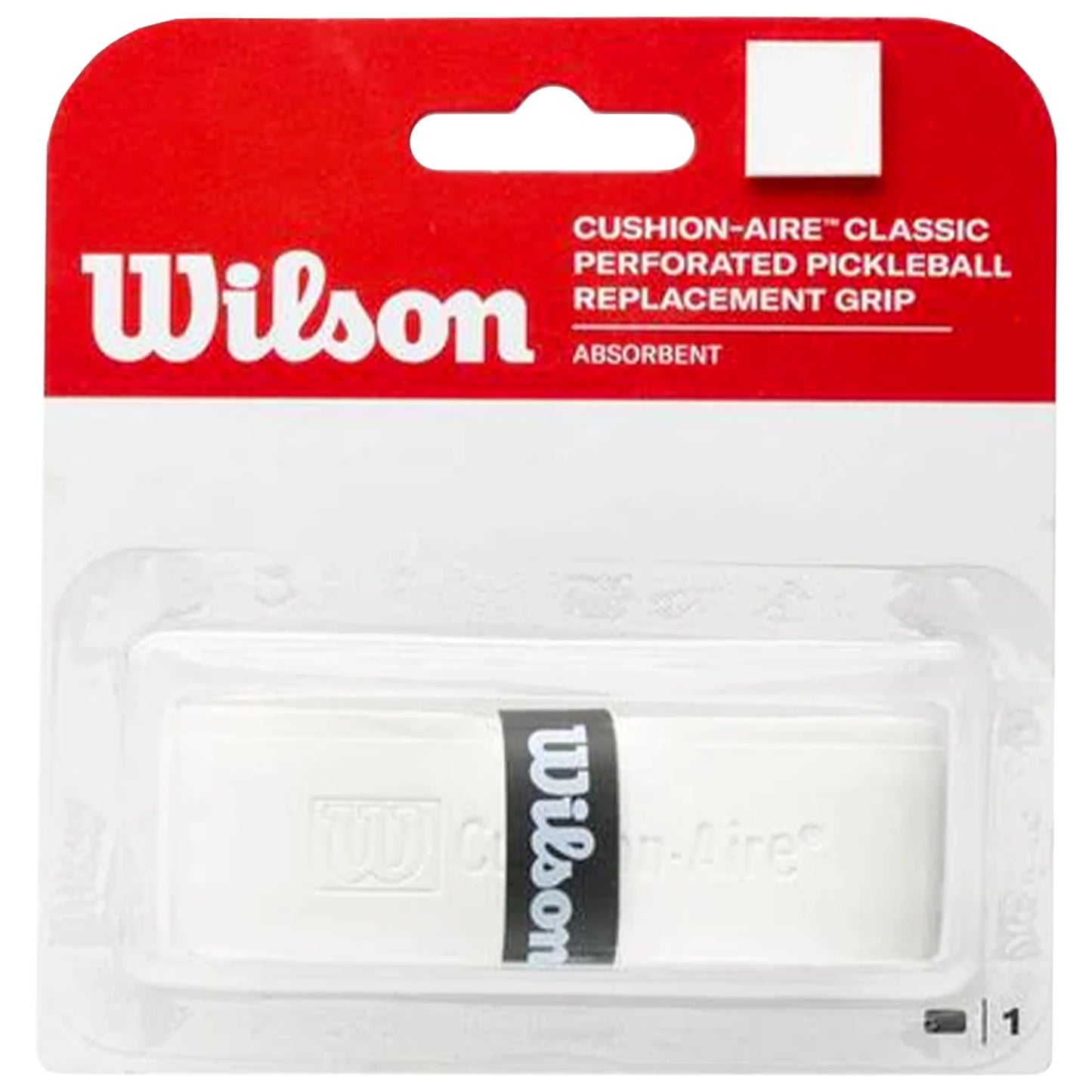Grip de rechange perforée Wilson Pickleball Cushion-Aire Classic - Blanche