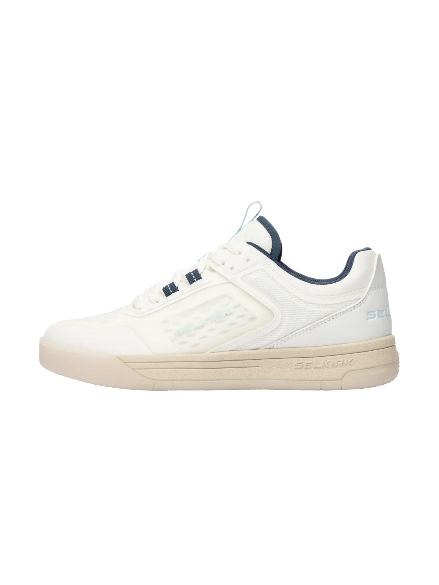 Selkirk Femme Legacy Pro Pickleball Chaussure avec technologie InfiniGrip (Blanc/Bleu)